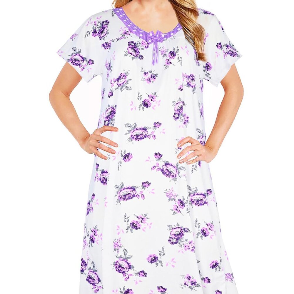 JEFFRICO Womens Nightgowns Sleepwear Soft Pajama Dress Nightshirts & Sleepshirts